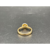Ladies Solid 18ct Yellow Gold Diamond Ring Fine Jewellery 4.5 Grams Size UK L