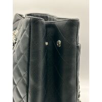 Chanel Classic CC Shopping Tote Quilted Calfskin Large Handbag Black A91046 