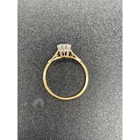 Ladies Solid 18ct Yellow Gold Diamond Ring Fine Jewellery 2.5 Grams Size UK P