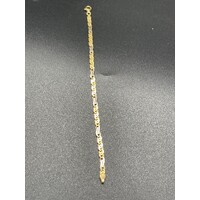 Unisex Solid 18ct Yellow Gold Birdseye Link Bracelet Fine Jewellery 7.9 Grams