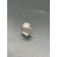 Ladies Solid 18ct White Gold Diamond Ring Fine Jewellery 8.4 Grams Size UK N