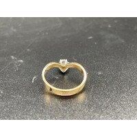 Ladies 18ct Yellow Gold Diamond Ring (Pre-Owned)