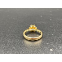 Ladies 14ct Yellow Gold Natural Diamond Ring
