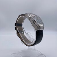 Philip Stein Signature Small Ladies Stainless Steel Watch Black Leather Strap