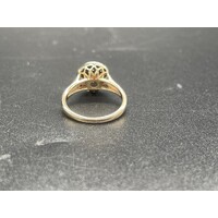 Ladies 9ct Yellow Gold Diamond Cluster Ring (Pre-Owned)