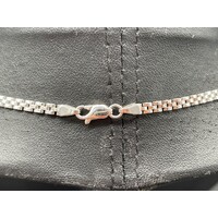 Ladies 14ct White Gold Fancy Link Diamond Necklace (Pre-Owned)