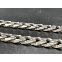 Mens 925 Sterling Silver Curb Link Necklace (Pre-Owned)