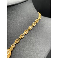 Ladies 21ct Yellow Gold Droplet Necklace (Pre-Owned)