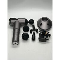 Hyper Impact Percussion Massager 81907 Black Portable Design with 5 Attachments