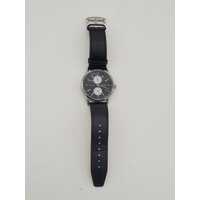 Citizen Eco-Drive Black Dial Black Leather Band Men's Analog Watch BU3020-15E