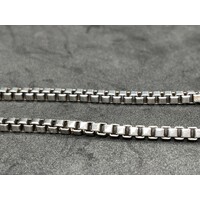 Unisex 925 Sterling Silver Box Link Necklace (Pre-Owned)