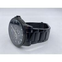 Chisel Black Metal Band Stainless Steel Multifunction Diam Men’s Watch 5829276