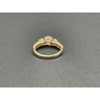 Ladies 10ct Yellow Gold Moissanite Stone Ring (Pre-Owned)