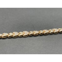 Ladies 9ct Yellow Gold Fancy Link Bracelet (Pre-Owned)