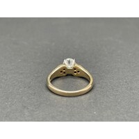Ladies 14ct Yellow Gold Diamond Ring (Pre-Owned)