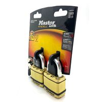 Master Lock Dual 50mm Excell Brass Cover Lock Set - M5BTAU (New Never Used)