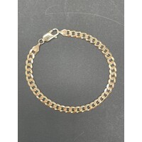 Unisex 9ct Yellow Gold Curb Link Bracelet (Pre-Owned)
