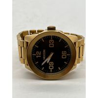 Nixon Take Charge Corporal All Gold Black Stainless Steel Bracelet Men's Watch