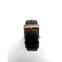 Christian Paul Rose Gold Marble Finish Black Leather Band Watch (Pre-owned)