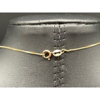 Unisex 14ct Yellow Gold Box Link Necklace (Pre-Owned0
