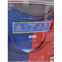 FC Barcelona 2008-09 Lionel Messi Signed Jersey and Team Auto Framed COA