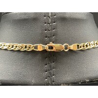 Unisex 9ct Yellow Gold Double Curb Link Necklace (Pre-Owned)