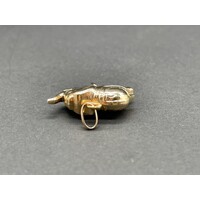 Unisex 9ct Yellow Gold Nose Up Elephant (Pre-Owned)