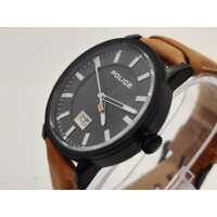Police Brown Collin Stainless Steel Analog Men’s Watch in Leather Band