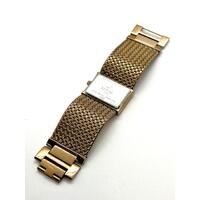 Loyal Women’s Rose Gold Tone Stainless Steel Small Size Rectangle Shape Watch