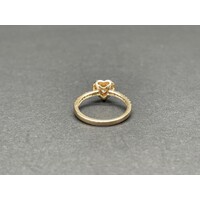 Ladies 14ct Yellow Gold Pandora Heart Ring (Pre-Owned)