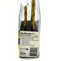 Durabit 13 Piece HSS Jobber Drill Set Metric 43EAM13 Titanium Coated