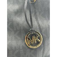 Michael Kors Bag Black E-1206 Gold Plated Medallion with Dust Bag (Pre-owned)