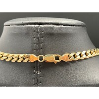 Unisex 9ct Yellow Gold Curb Link Necklace (Pre-Owned)