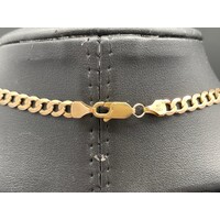Unisex 10ct Yellow Gold Curb Link Necklace