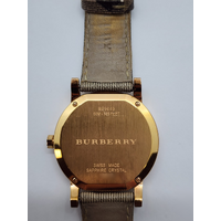 Burberry The City Rose Gold Face Swiss Made Mens Crystal Sapphire Watch BU9040