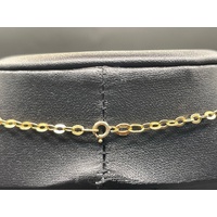 Unisex 18ct Yellow Gold Cable Link Necklace
