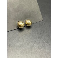 Ladies 18ct Yellow Gold Double Ball Stud Earrings