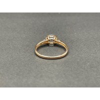 Ladies 10ct Rose Cubic Zirconia and Diamond Ring