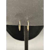 Ladies 9ct Yellow Gold Round Hoop Earrings