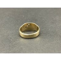 Childs 9ct Yellow Gold CZ Signet Ring