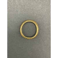 Unisex 18t Yellow Gold Curb Link Chain Ring