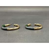 Ladies 9ct Yellow Gold Round Hoop Earrings