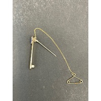 Child's 9ct Yellow Gold Rectangle ID Brooch Pin