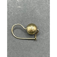 Ladies 9ct Yellow Gold Euro Ball Earrings