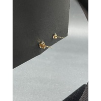Ladies 9ct Yellow Gold Diamond Cluster Stud Earrings