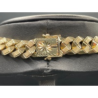 Men's 9ct Yellow Gold Pattern Curb Link Necklace