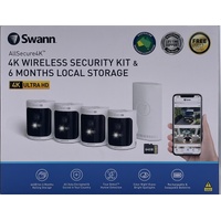 Swann AllSecure 4K Wireless Security Camera Kit NVR Tower Local Cloud Storage