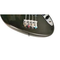 Squier 2 Single Coil Pickups 4 String Jazz Bass Guitar Charcoal Metallic Grey