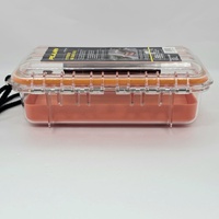 Plano 1450 Guide Series Waterproof Case Small Clear Orange Dry Box