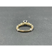 Ladies 18ct Yellow Gold Blue Sapphire and Diamond Ring